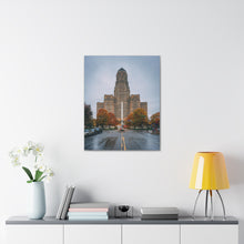 将图片加载到图库查看器,布法罗市政厅和街头帆布包裹墙艺术