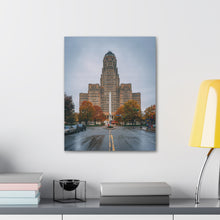 将图片加载到图库查看器,布法罗市政厅和街头帆布包裹墙艺术