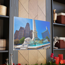将图片加载到图库查看器,尼亚加拉广场和布法罗市政厅帆布包裹墙艺术