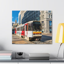 Cargar imagen en el visor de la galería, Arte de la pared de la lona del ferrocarril del metro de Buffalo