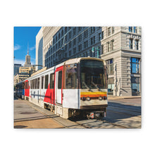 Cargar imagen en el visor de la galería, Arte de la pared de la lona del ferrocarril del metro de Buffalo