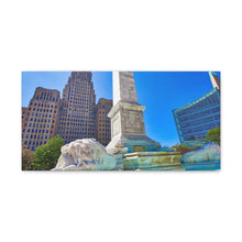 将图片加载到图库查看器,尼亚加拉广场和布法罗市政厅帆布包裹墙艺术