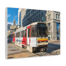 Cargar imagen en el visor de la galería, Arte de la pared de la lona del ferrocarril del metro de Buffalo