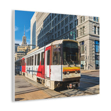 Cargar imagen en el visor de la galería, Arte de la pared de la lona del ferrocarril del metro de Buffalo