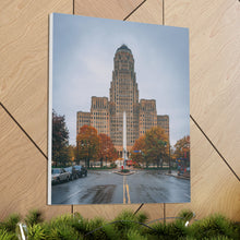 将图片加载到图库查看器,布法罗市政厅和街头帆布包裹墙艺术
