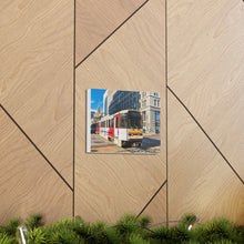 Cargar imagen en el visor de la galería, Arte de la pared de la lona del ferrocarril del metro de Buffalo