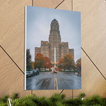 将图片加载到图库查看器,布法罗市政厅和街头帆布包裹墙艺术