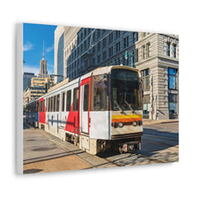Cargar imagen en el visor de la galería, Arte de la pared de la lona del ferrocarril del metro de Buffalo