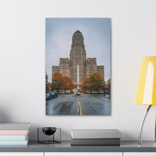 将图片加载到图库查看器,布法罗市政厅和街头帆布包裹墙艺术