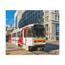 Cargar imagen en el visor de la galería, Arte de la pared de la lona del ferrocarril del metro de Buffalo