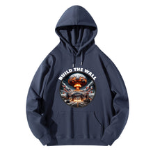 Load image into Gallery viewer, Build The Wall USA Border Adult Cotton Hoodie