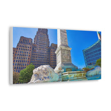将图片加载到图库查看器,尼亚加拉广场和布法罗市政厅帆布包裹墙艺术