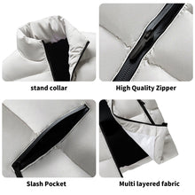 将图片加载到图库查看器,水牛城徽标男式领子拉链羽绒背心夹克