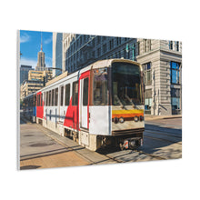 Cargar imagen en el visor de la galería, Arte de la pared de la lona del ferrocarril del metro de Buffalo