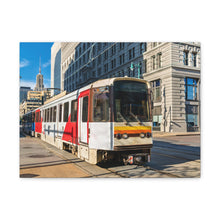 Cargar imagen en el visor de la galería, Arte de la pared de la lona del ferrocarril del metro de Buffalo