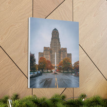 将图片加载到图库查看器,布法罗市政厅和街头帆布包裹墙艺术