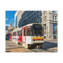 Cargar imagen en el visor de la galería, Arte de la pared de la lona del ferrocarril del metro de Buffalo
