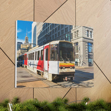Cargar imagen en el visor de la galería, Arte de la pared de la lona del ferrocarril del metro de Buffalo