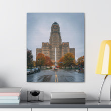 将图片加载到图库查看器,布法罗市政厅和街头帆布包裹墙艺术