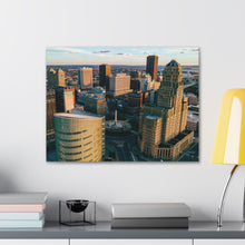 Cargar imagen en el visor de la galería, Arte en lienzo de edificios de Buffalo NY