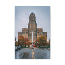 将图片加载到图库查看器,布法罗市政厅和街头帆布包裹墙艺术
