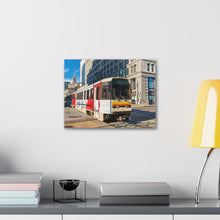 Cargar imagen en el visor de la galería, Arte de la pared de la lona del ferrocarril del metro de Buffalo