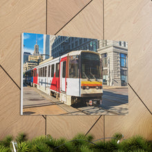 Cargar imagen en el visor de la galería, Arte de la pared de la lona del ferrocarril del metro de Buffalo