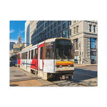 Cargar imagen en el visor de la galería, Arte de la pared de la lona del ferrocarril del metro de Buffalo