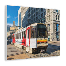 Cargar imagen en el visor de la galería, Arte de la pared de la lona del ferrocarril del metro de Buffalo