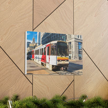 Cargar imagen en el visor de la galería, Arte de la pared de la lona del ferrocarril del metro de Buffalo