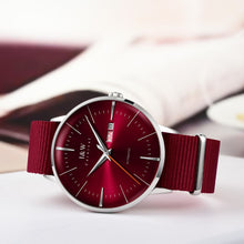 将图片加载到图库查看器,双日历蓝宝石红色机械男士手表