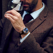 将图片加载到图库查看器,自动月相蓝宝石男士手表