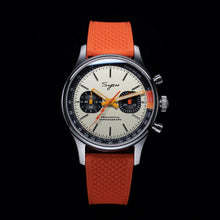 将图片加载到图库查看器,Sugess 飞行员手表机械计时蓝宝石水晶军事限量赛车男士手表
