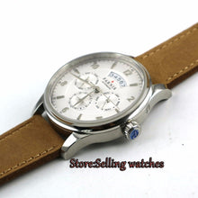 将图片加载到图库查看器,42 毫米白色表盘动力储存蓝宝石玻璃自动男士手表