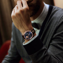 将图片加载到图库查看器,自动月相蓝宝石男士手表