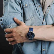 将图片加载到图库查看器,双日历蓝宝石红色机械男士手表