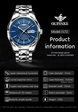 将图片加载到图库查看器,OUPINKE 自动机械钨钢表带男士手表