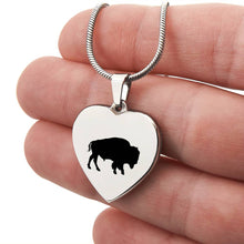 将图片加载到图库查看器,水牛雕刻心形项链
