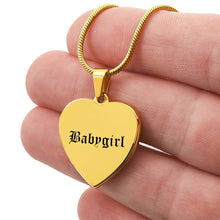 Load image into Gallery viewer, Baby Girl Engraved Heart Necklace
