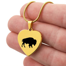将图片加载到图库查看器,水牛雕刻心形项链