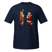 将图片加载到图库查看器,Santa Praying To Jesus Unisex T-Shirt