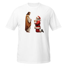 将图片加载到图库查看器,Santa Praying To Jesus Unisex T-Shirt