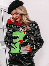 Load image into Gallery viewer, Dinosaur Christmas Sweater