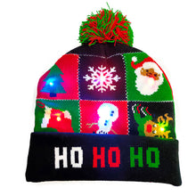 将图片加载到图库查看器,LED Christmas Theme Xmas Beanie Knitted Hat - Battery Operated_11