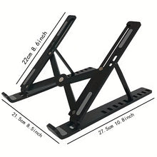 将图片加载到图库查看器,9 Levels Height Adjustable Alumiinum Alloy Portable Laptop Stand_2
