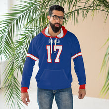 将图片加载到图库查看器,Josh Allen Buffalo #17 男女通用套头连帽衫