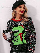 Load image into Gallery viewer, Dinosaur Christmas Sweater
