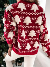 Load image into Gallery viewer, White Trees Christmas Sweater
