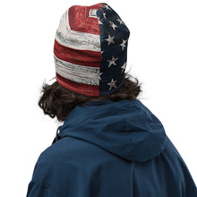 Load image into Gallery viewer, Rustic American Flag Beanie