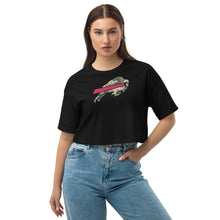 Load image into Gallery viewer, Bills camo Loose drop shoulder crop top